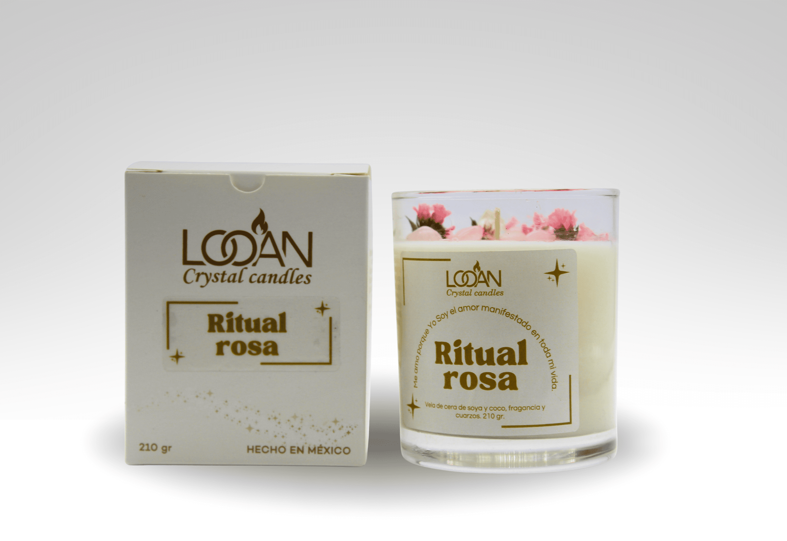 Crystal Candle Ritual Rosa